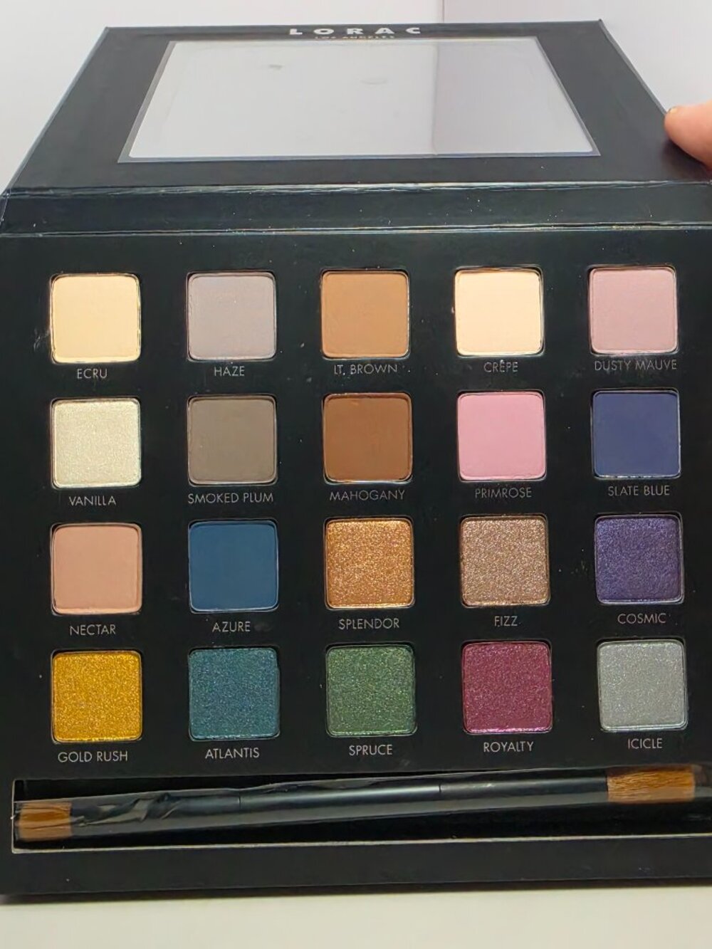 NEW LORAC Shine Bright PRO Eye Shadow Palette with Dual Brush